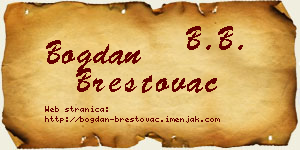 Bogdan Brestovac vizit kartica